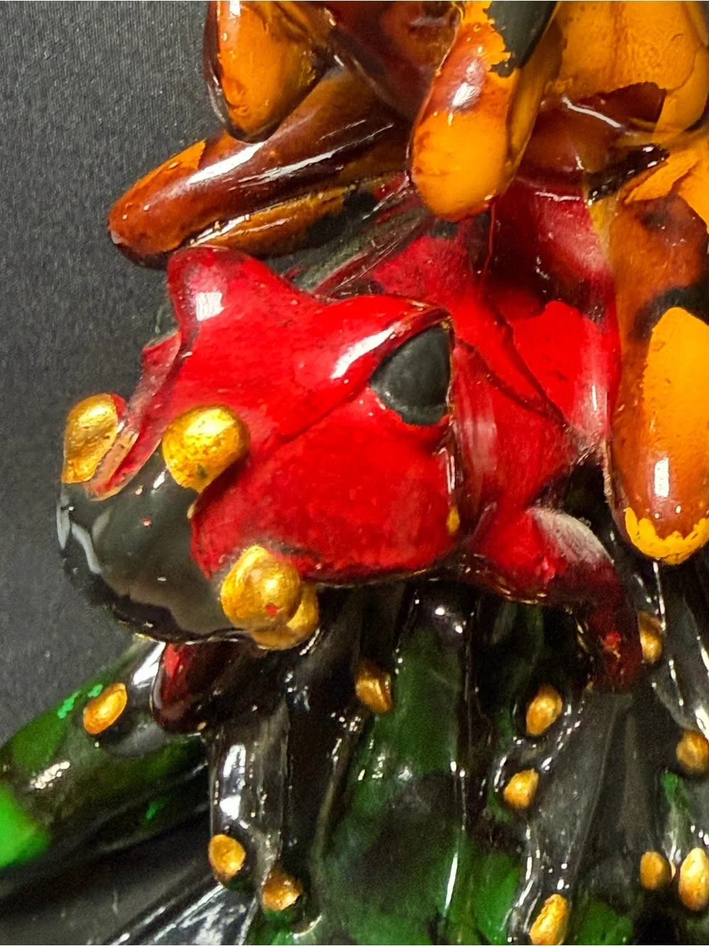 Trio Wise Frogs Hear No Evil Speak No Evil See No Evil Totem Style 7.75
